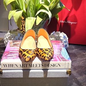 Amazing JCrew Calf Hair Leopard Flats Sz. 10